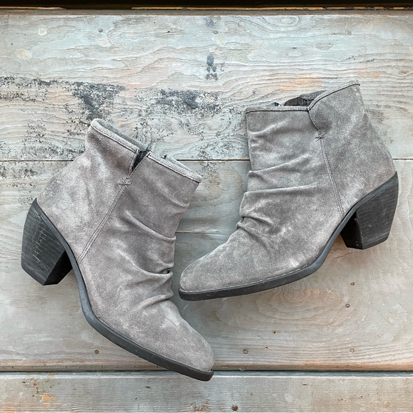 Born Shoes gray suede slouch ankle boots | size 11 - Picture 1 of 5